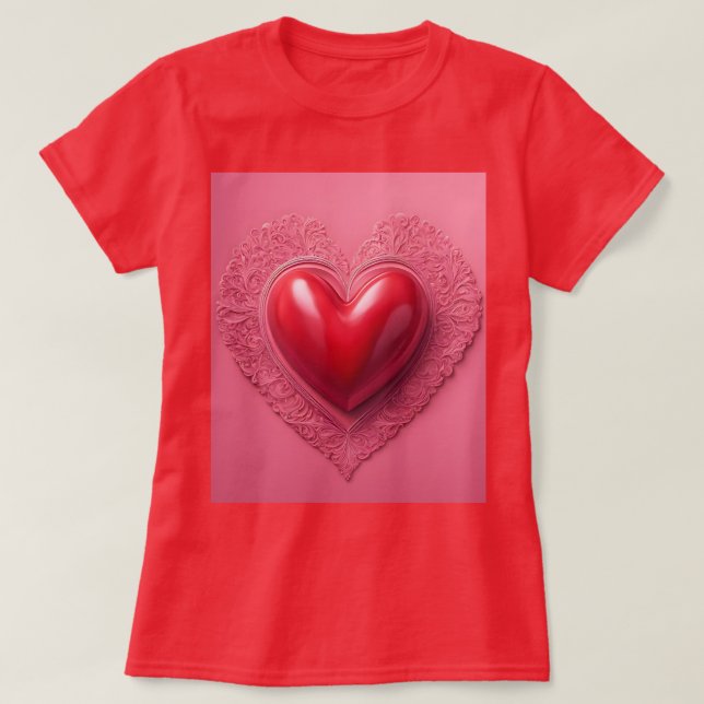 T-shirt féminin de Red Heart (Design devant)