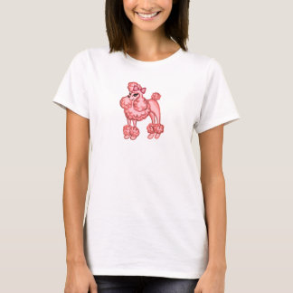T-shirt féminin en français rose rétro