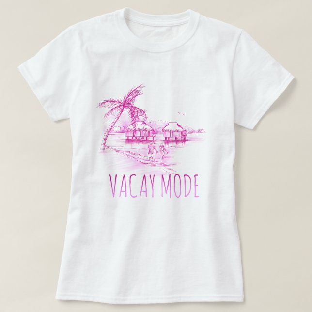 T-shirt féminin en mode Vacay (Design devant)