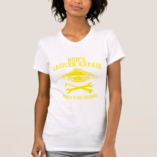 t-shirt féminin en tenue mince logo BSR jaune