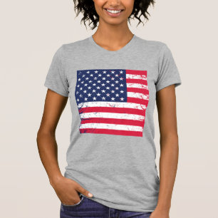 T-shirt féminin - Étoile du drapeau patriotique