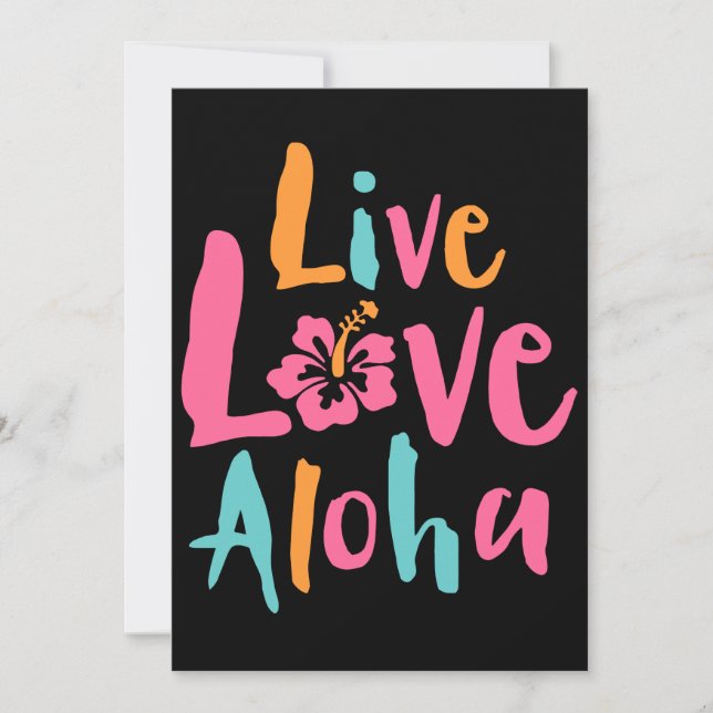 T-shirt féminin Hawaii Aloha 2 Inktastic Live Love (Devant)