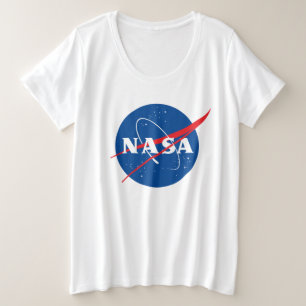 T-shirt féminin plus Iconique de la NASA (blanc fu