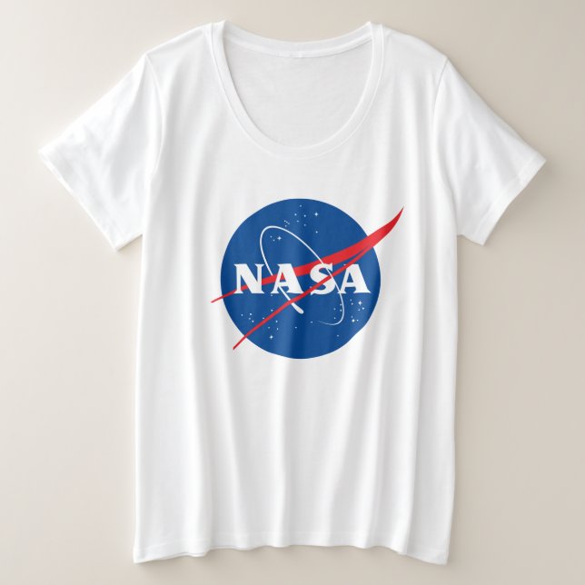 T-shirt féminin plus Iconique de la NASA (blanc fu (Design devant)