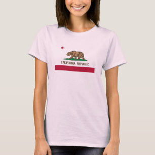 T-shirt féminin portant le drapeau de la Californ