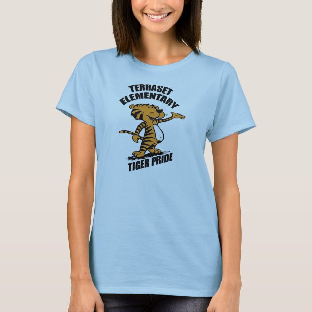 T-shirt féminin Ringer Terraset Tiger (Devant)
