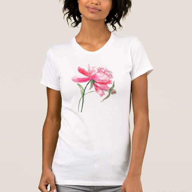T-shirt féminin rose Peony (Devant)