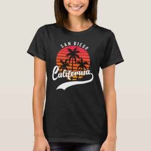 T-shirt féminin San Diego, Californie Sunset