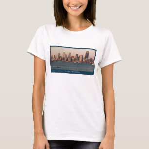 T-shirt féminin Seattle Skyline