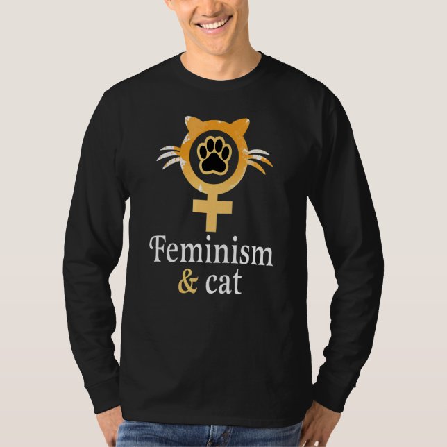 T-shirt Feminisme et vêtement de chat (Devant)