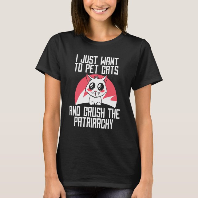 T-shirt Feminist Equality Women s Rights  Feminism Cat (Devant)