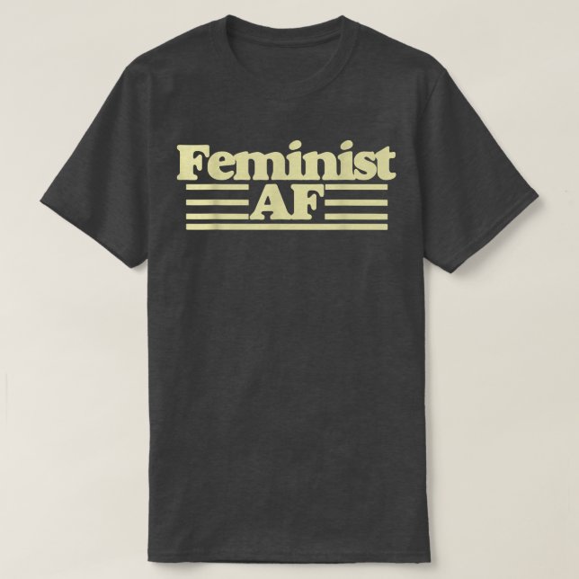 T-shirt Feministe Af Féminisme Avec Un les années 70 Rétro (Design devant)