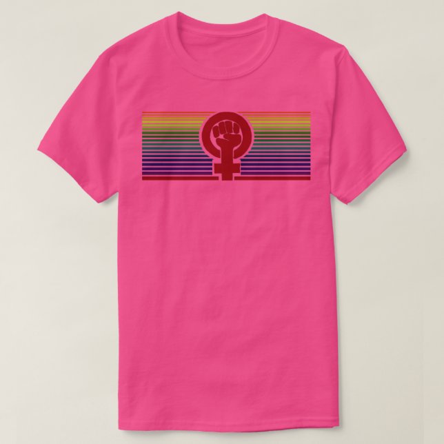 T-shirt féministe arc-en-ciel (Design devant)