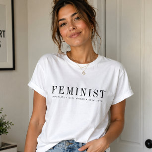 T-shirt Féministe   Égalité Moderne Fille Puissance Amour 