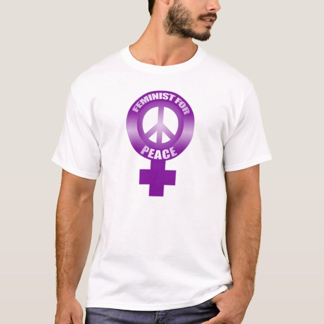 T-shirt Féministe pour la paix (Devant)