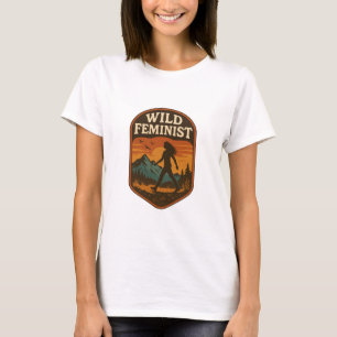 T-shirt Féministe Sauvage Rétro Randonnée Nature Empowerme
