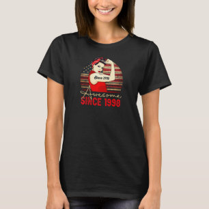T-shirt Femme 25 ans Awesome depuis 1998 25e anniversaire