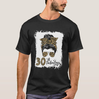 T-shirt Femme 30 Et Fabuleux 30E Anniversaire Reine Léopar