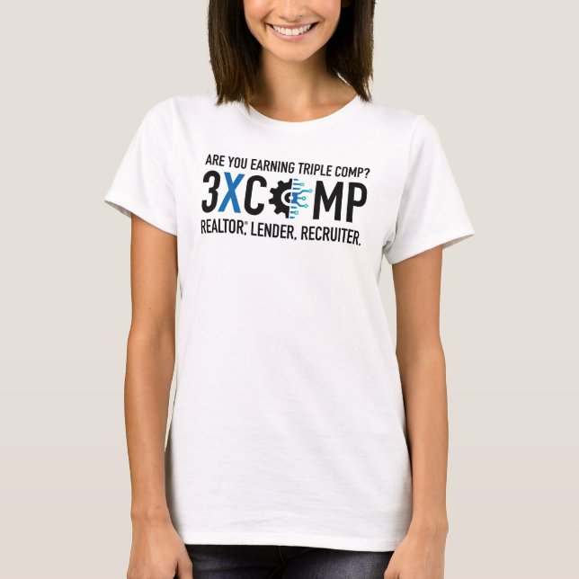 T-shirt Femme 3XCOMP - Blanc (Devant)