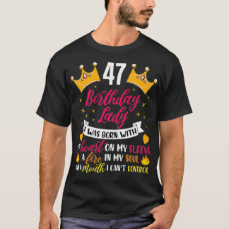 T-shirt Femme 47e anniversaire femme cadeau 47 ans femme