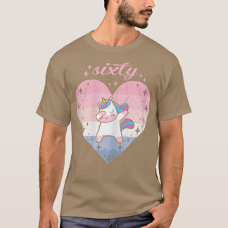 T-shirt Femme 60 ans mignonne Unicorn Anniversaire Fille 6