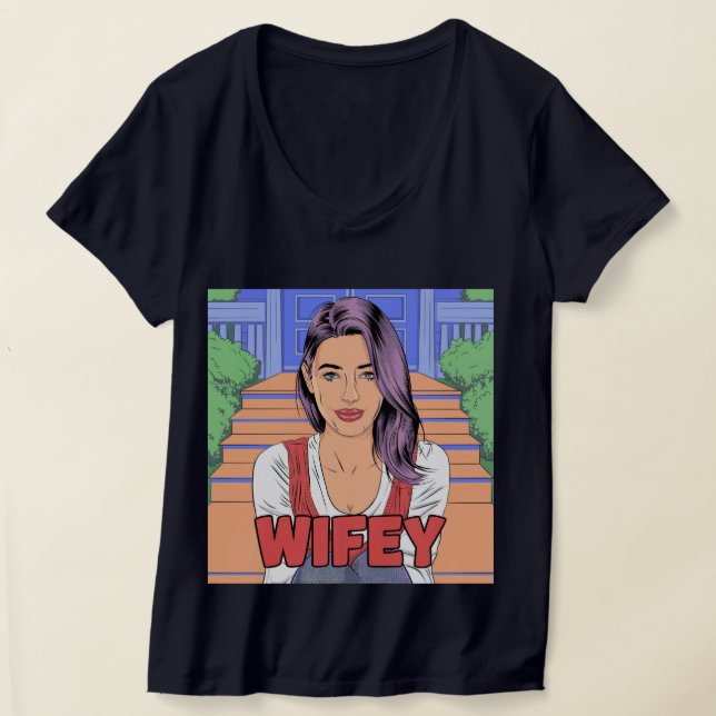 T-shirt Femme à col V (Poser)