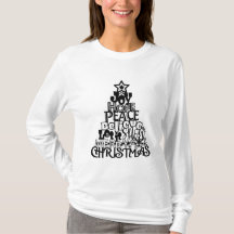 Femme à manches longues de sapin de Noël