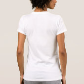 T-shirt Femme à script noir moderne blanc (Dos)