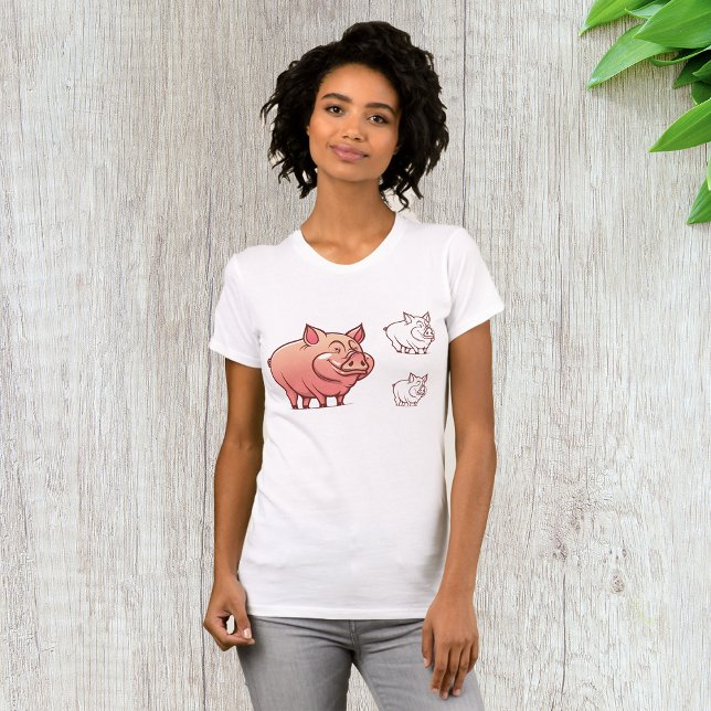 T-shirt femme à trois cochons (Créateur téléchargé)