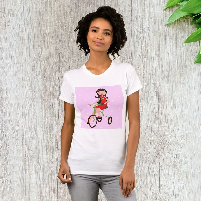 T-Shirt Femme À Vélo (Créateur téléchargé)