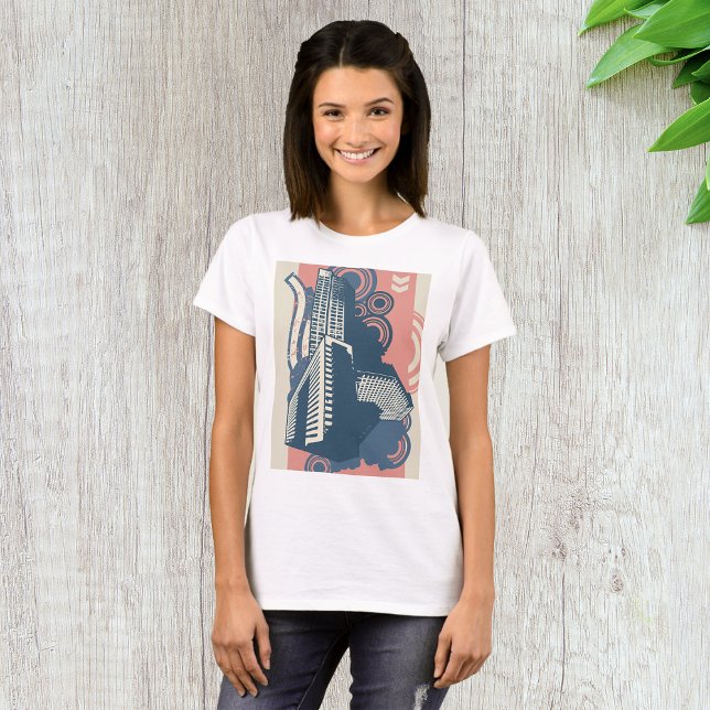 T-shirt femme Abstraite de la ville (Créateur téléchargé)