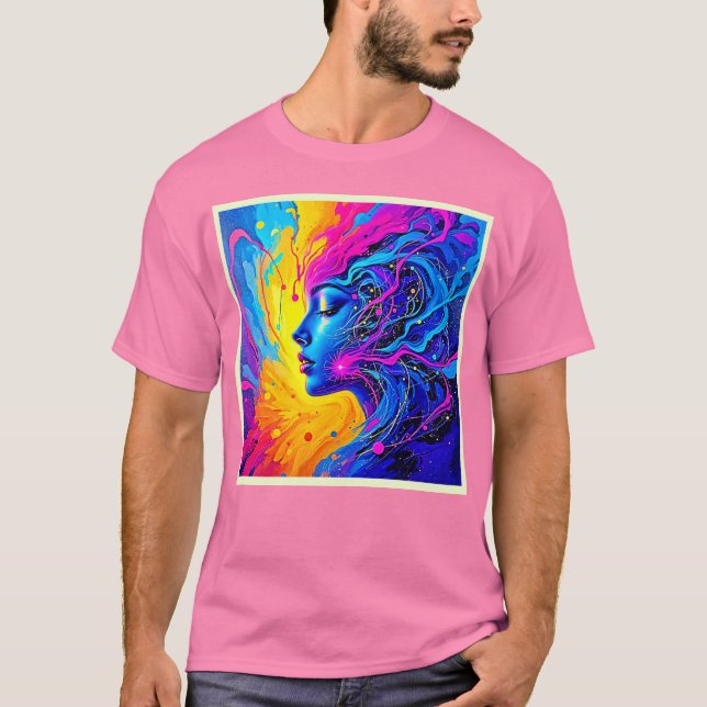 T-shirt Femme Abstraite Dreamy Colorful (Devant)