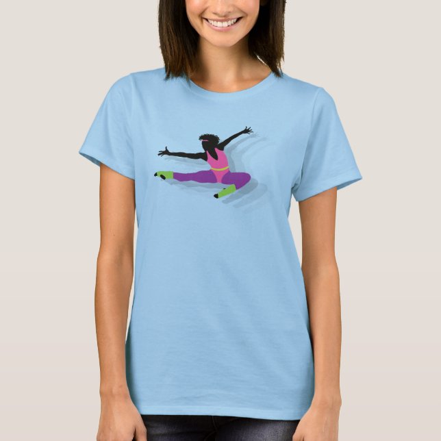 T-shirt Femme aérobie des années 80 - ajoutez votre propre (Devant)
