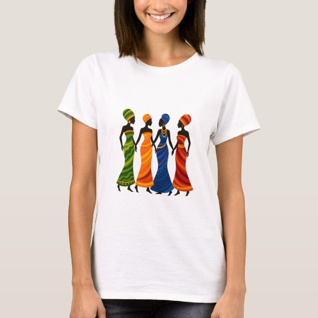 T-shirt femme africaine (Devant)