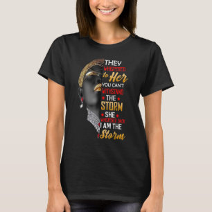 T-shirt Femme Africaine Afro Je Suis Le Cool De Tempête Hi