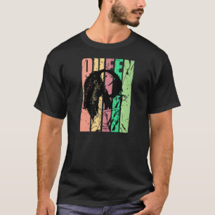 T-shirt Femme Africaine Américaine Femme Avec Cheveux Curl