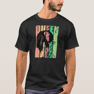 T-shirt Femme Africaine Américaine Femme Avec Cheveux Curl