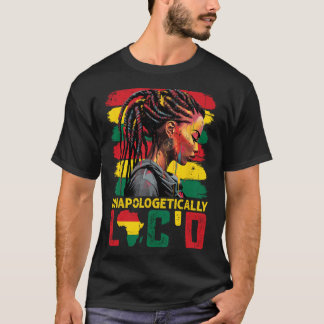 T-shirt Femme africaine reine aux cheveux locs sans excuse