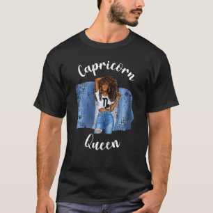 T-shirt Femme Afro Capricorne Reine Du Guatemala Zodiac