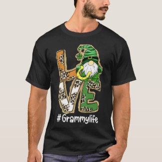 T-shirt Femme AIMER Grammy Life Gnome Funny St Patrick's D