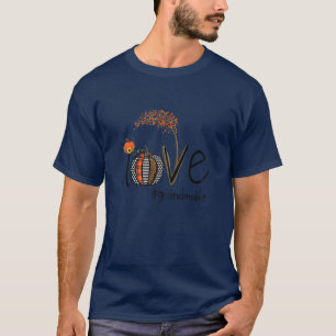 T-shirt Femme Aimer la vie grand-mère, Halloween d'automne