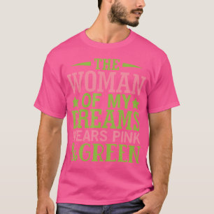 T-shirt Femme Alpha de mes rêves porte du rose vert Honey