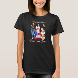 T-shirt Femme Américaine Née Portoricaine Sang Puerto Ric