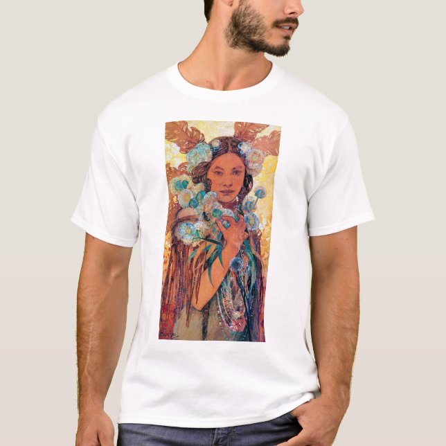 T-shirt Femme amérindienne, Mucha (Devant)