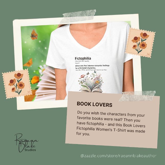 T-shirt femme amoureuse de livre Fictophilia (Créateur téléchargé)