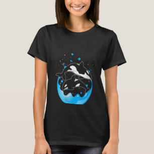 T-shirt Femme Animal Orca Océan Animal Orca Tueur Baleine 