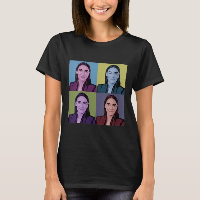 T-shirt Femme Aoc Alexandria Ocasio-cortez First Femme P (Devant)