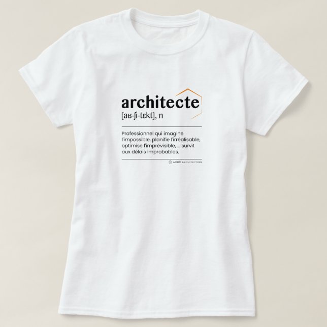 T-shirt femme Architecte (Design devant)