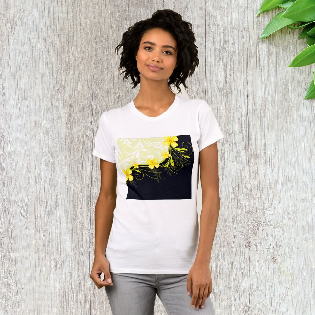 T-shirt femme Arrière - plan jaune (Créateur téléchargé)