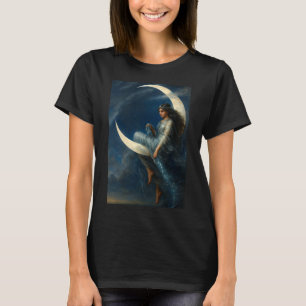 T-shirt Femme Art Nouveau sur croissant de lune